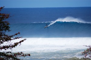 SUP on a big one at Tres Palmas.